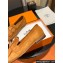 Hermes Royal loafer in suede goatskin Yellow with fringe and tone-on-tone lacquered palladium-plated signature "H" detail