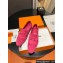 Hermes Royal loafer in suede goatskin Fuchsia with fringe and tone-on-tone lacquered palladium-plated signature "H" detail