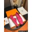 Hermes Royal loafer in suede goatskin Fuchsia with fringe and tone-on-tone lacquered palladium-plated signature "H" detail
