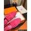 Hermes Royal loafer in suede goatskin Fuchsia with fringe and tone-on-tone lacquered palladium-plated signature "H" detail