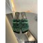 Gucci Heel 7cm GG velvet slide sandals with Patent leather bow detail 764182 Green 2024