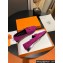 Hermes Royal loafer in suede goatskin Purple with fringe and tone-on-tone lacquered palladium-plated signature "H" detail