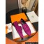 Hermes Royal loafer in suede goatskin Purple with fringe and tone-on-tone lacquered palladium-plated signature "H" detail