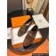 Hermes Royal loafer in suede goatskin Coffee with fringe and tone-on-tone lacquered palladium-plated signature "H" detail