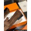 Hermes Royal loafer in suede goatskin Coffee with fringe and tone-on-tone lacquered palladium-plated signature "H" detail