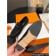 Hermes Paris loafer in suede goatskin Black with tone-on-tone signature "H" detail