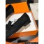 Hermes Paris loafer in suede goatskin Black with tone-on-tone signature "H" detail