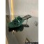 Gucci Heel 7cm GG velvet slide sandals with Patent leather bow detail 764182 Green 2024