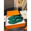 Hermes Paris loafer in suede goatskin Green with tone-on-tone signature "H" detail