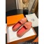 Hermes Paris loafer in suede goatskin Lobster Pink with tone-on-tone signature "H" detail