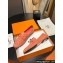 Hermes Paris loafer in suede goatskin Lobster Pink with tone-on-tone signature "H" detail