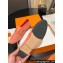 Hermes Paris loafer in suede goatskin Lobster Pink with tone-on-tone signature "H" detail