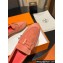 Hermes Paris loafer in suede goatskin Lobster Pink with tone-on-tone signature "H" detail
