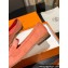 Hermes Paris loafer in suede goatskin Lobster Pink with tone-on-tone signature "H" detail