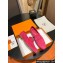 Hermes Paris loafer in suede goatskin Fuchsia with tone-on-tone signature "H" detail
