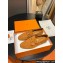 Hermes Paris loafer in suede goatskin Yellow with tone-on-tone signature "H" detail