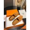 Hermes Paris loafer in suede goatskin Yellow with tone-on-tone signature "H" detail