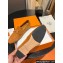 Hermes Paris loafer in suede goatskin Yellow with tone-on-tone signature "H" detail