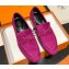 Hermes Paris loafer in suede goatskin Purple with tone-on-tone signature "H" detail