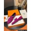 Hermes Paris loafer in suede goatskin Purple with tone-on-tone signature "H" detail
