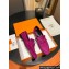 Hermes Paris loafer in suede goatskin Purple with tone-on-tone signature "H" detail