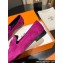 Hermes Paris loafer in suede goatskin Purple with tone-on-tone signature "H" detail