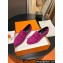 Hermes Paris loafer in suede goatskin Purple with tone-on-tone signature "H" detail