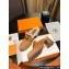 Hermes Heel 7.5cm Flore mule in suede goatskin Khaki with shearling lining 2024