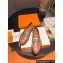Hermes Hot loafer in calfskin Brown with palladium-plated oversized Kelly buckle 2024