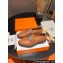 Hermes Hot loafer in calfskin Brown with palladium-plated oversized Kelly buckle 2024