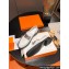 Hermes Hot loafer in calfskin White with palladium-plated oversized Kelly buckle 2024