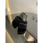 Gucci Heel 7cm GG velvet slide sandals with Patent leather bow detail 764182 Black 2024