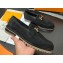 Hermes Faubourg loafer in suede goatskin Black with signature "H" detail 2024