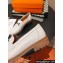 Hermes Faubourg loafer in calfskin White with signature "H" detail