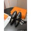 Hermes Faubourg loafer in calfskin Black with signature "H" detail