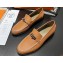 Hermes Destin loafer in calfskin Brown with iconic palladium-plated Kelly buckle