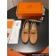 Hermes Destin loafer in calfskin Brown with iconic palladium-plated Kelly buckle