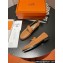 Hermes Destin loafer in calfskin Brown with iconic palladium-plated Kelly buckle