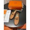 Hermes Destin loafer in calfskin Brown with iconic palladium-plated Kelly buckle