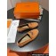 Hermes Destin loafer in calfskin Brown with iconic palladium-plated Kelly buckle