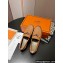 Hermes Destin loafer in calfskin Brown with iconic palladium-plated Kelly buckle