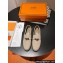 Hermes Destin loafer in calfskin Beige with iconic palladium-plated Kelly buckle