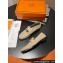 Hermes Destin loafer in calfskin Beige with iconic palladium-plated Kelly buckle