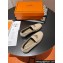 Hermes Destin loafer in calfskin Beige with iconic palladium-plated Kelly buckle