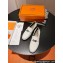 Hermes Destin loafer in calfskin White with iconic palladium-plated Kelly buckle
