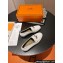 Hermes Destin loafer in calfskin White with iconic palladium-plated Kelly buckle