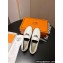 Hermes Destin loafer in calfskin White with iconic palladium-plated Kelly buckle