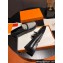 Hermes Destin loafer in calfskin Black and fringed H canvas with Kelly buckle