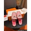 Hermes Oz mule in calfskin White and fringed H canvas with Kelly buckle