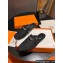Hermes Oz mule in Denim Black with iconic Kelly buckle